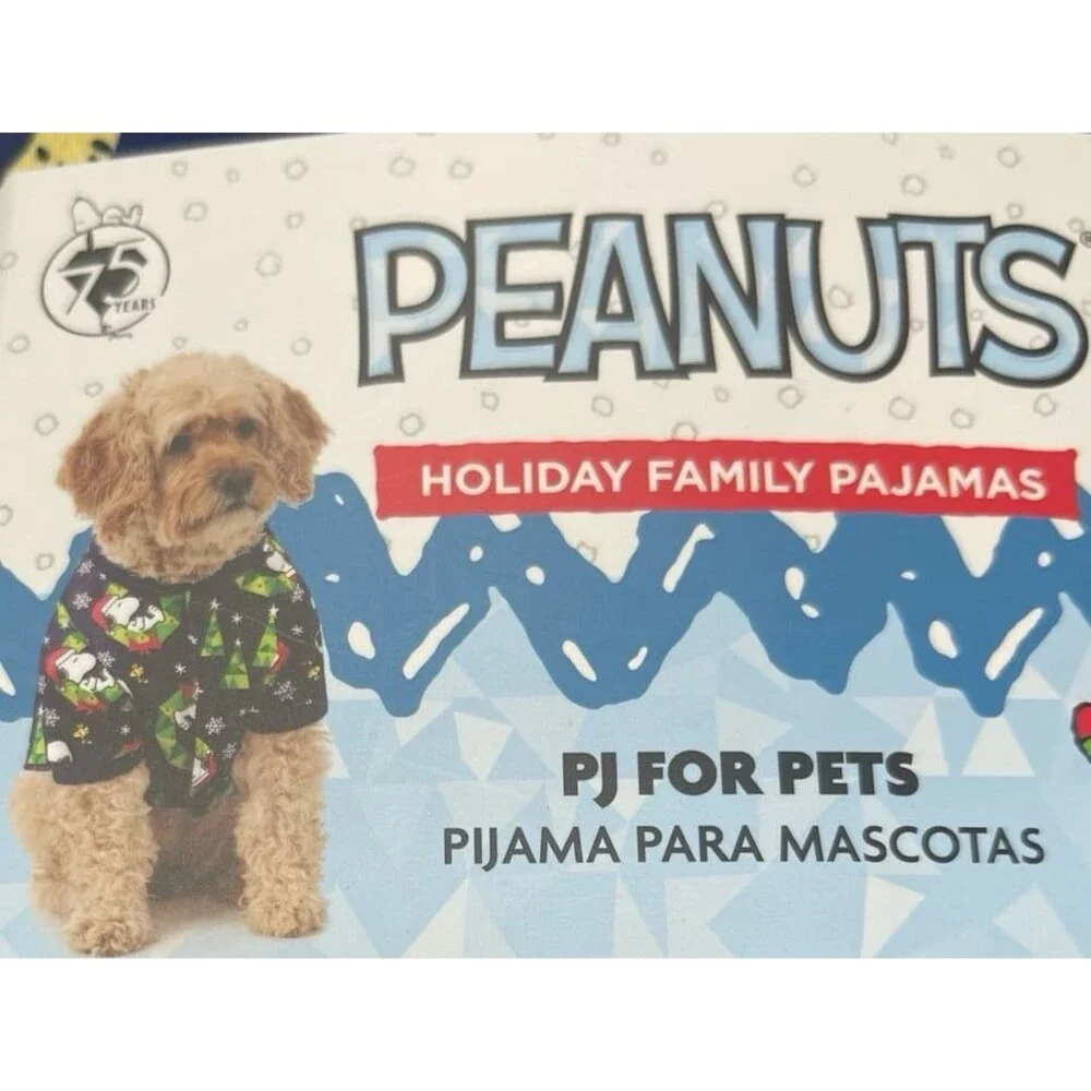 Peanuts Snoopy Holiday Pet Pajamas Size XL New With Tag